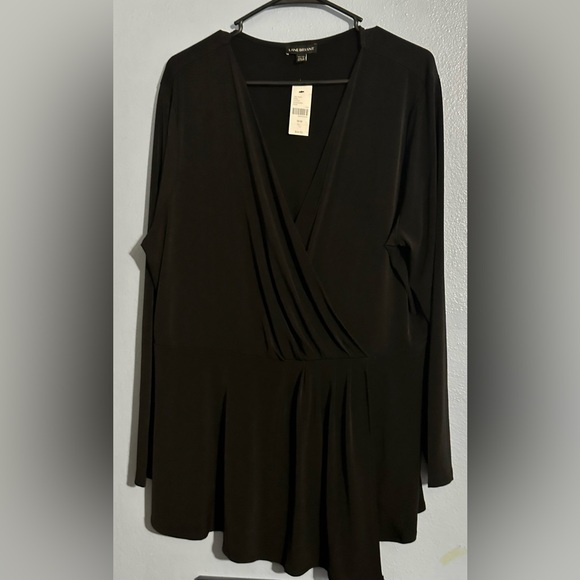 Lane Bryant Tops - Lane Bryant black crossover knit and long sleeve top